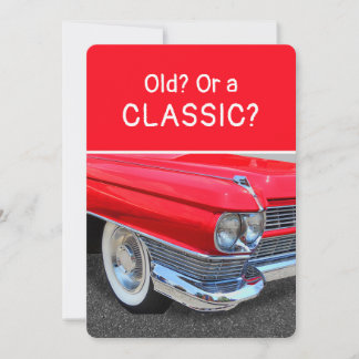 Old or a Classic 1960 Cadillac Fun Birthday Card