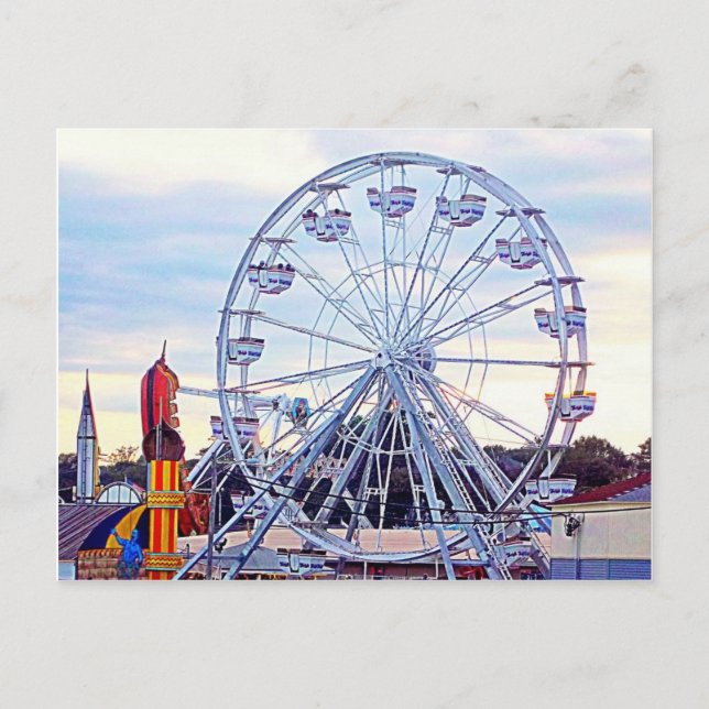 Old Orchard Beach Ferris Wheel New England Postcard (Front)