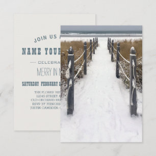 old orchard beach in winter invitation