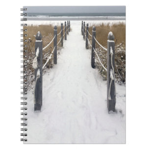 old orchard beach in winter notebook