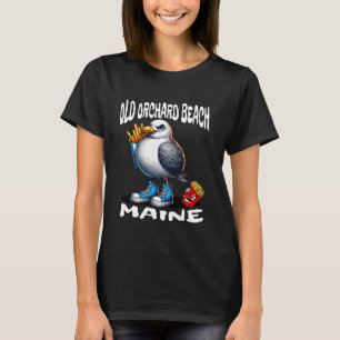 Old Orchard Beach Maine Funny Seagull French Fries T-Shirt