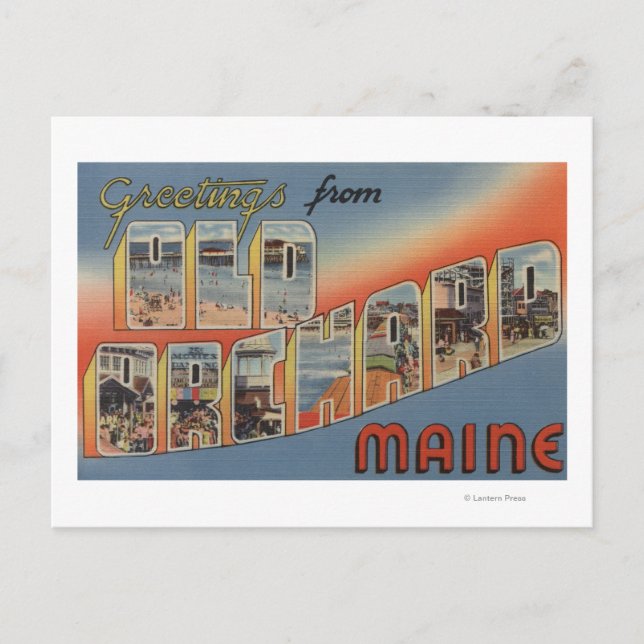 Old Orchard, Maine - Large Letter Scenes Postcard (Front)