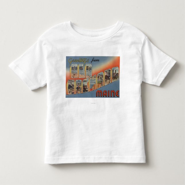 Old Orchard, Maine - Large Letter Scenes Toddler T-Shirt (Front)