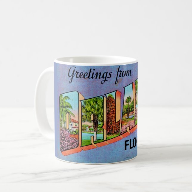 Old Orlando Greetings Postcard Mug (Front Left)