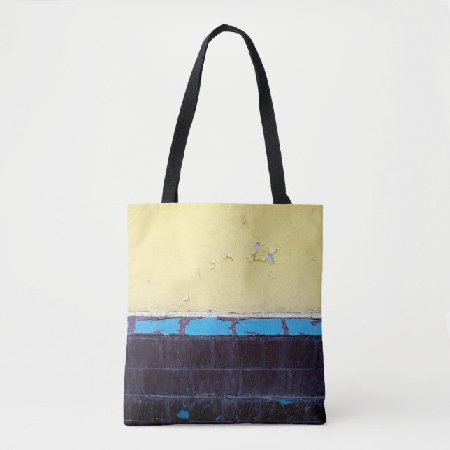 Old painted damaged concrete wall. Texture. Abstra Tote Bag (Front)