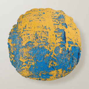Old painted wall - texture, background. abstract, round cushion
