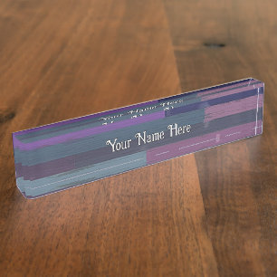 Old Painted Wood Slats Nameplate