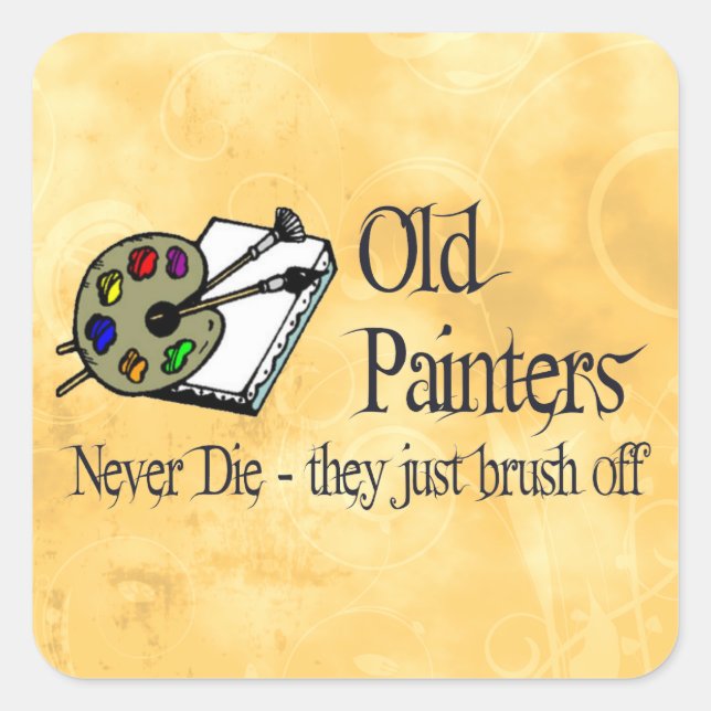 Old Painters Square Sticker (Front)