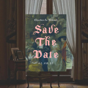 Old Painting Gothic Save the Date  Invitation