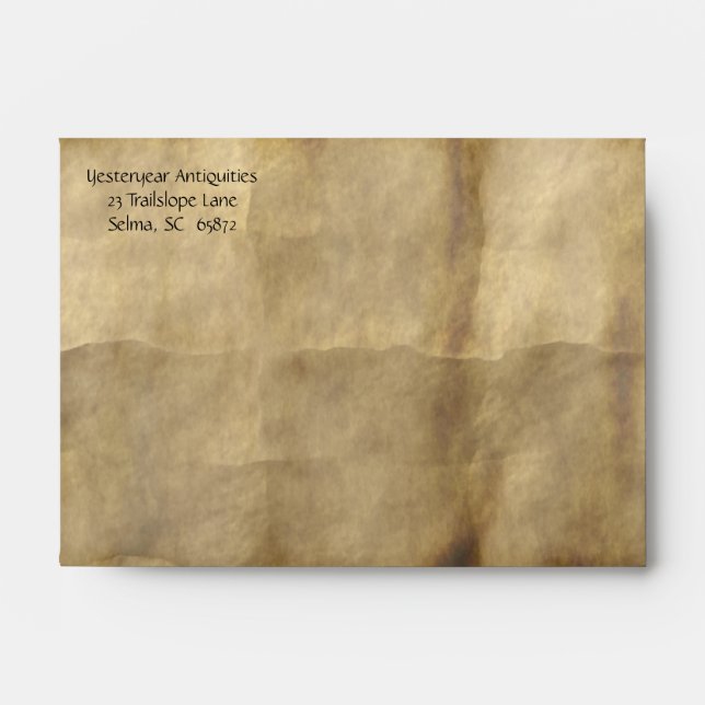 Old Paper A6 Envelope (Front)