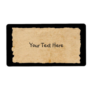 Old Paper On Black  Rectangular