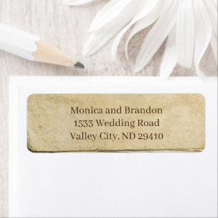 Old Paper Return Address Label