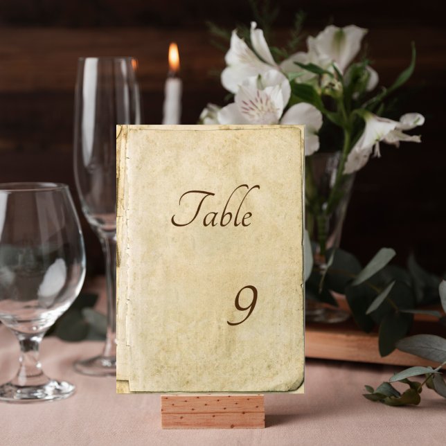 Old paper rustic table number (Creator Uploaded)