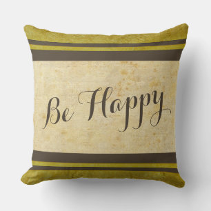 Old Paper & Stripes dark brown + your ideas Cushion