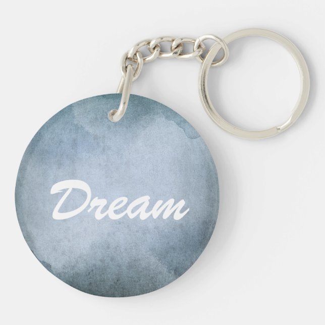 old paper with watercolor key ring (Back)