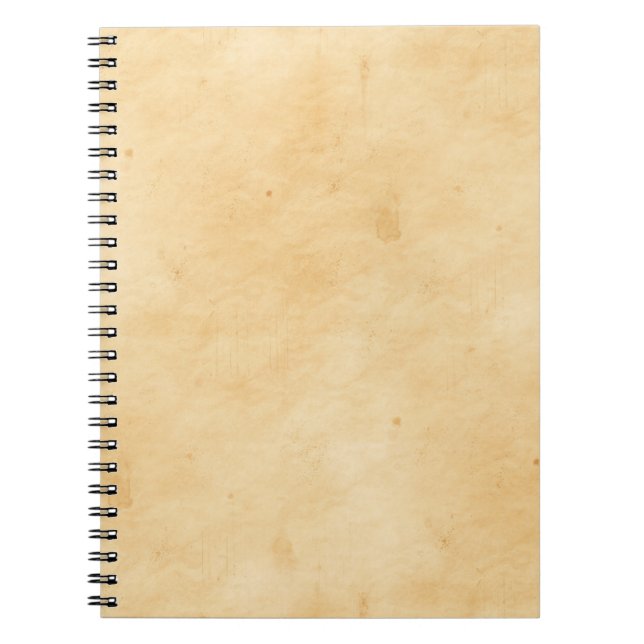 Old Parchment Background Stained Mottled Look Notebook (Front)