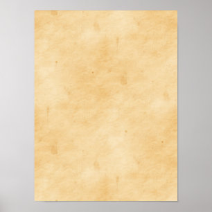 Old Parchment Background Stained Mottled Look Poster
