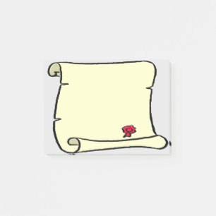 Old Parchment Scroll Style Post-it Notes