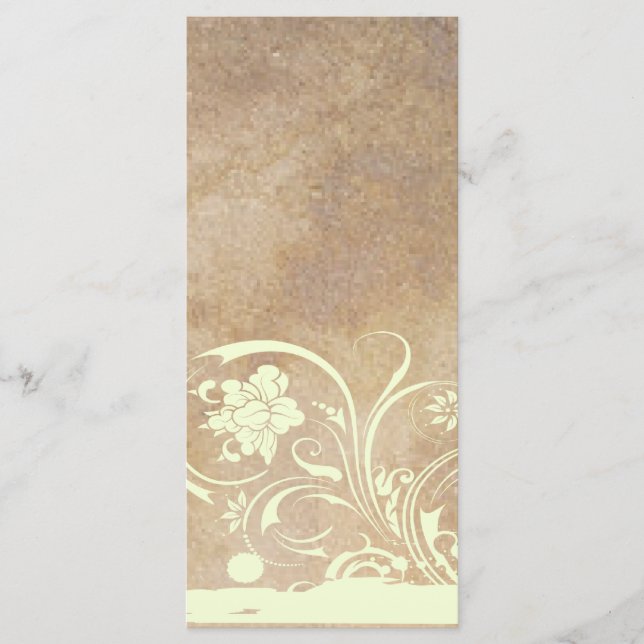 Old Parchment Shabby Chic Wedding Program (Front)