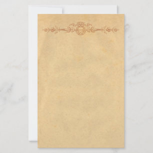 Old parchment with ornament Stationery