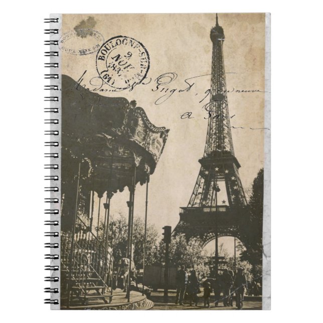 old paris post card notebook (Front)