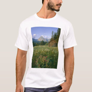 Old Park Service cabin in the Cut Bank Valley T-Shirt