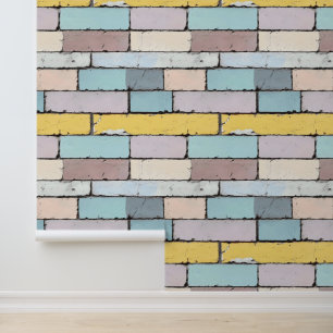 Old Pastel Bricks Pattern Wallpaper