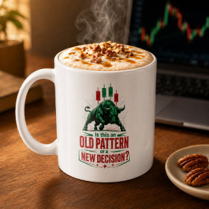 Old Pattern or New Decision Bull Trading Mindset Coffee Mug