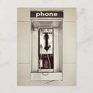 Old Pay Phone Postcard