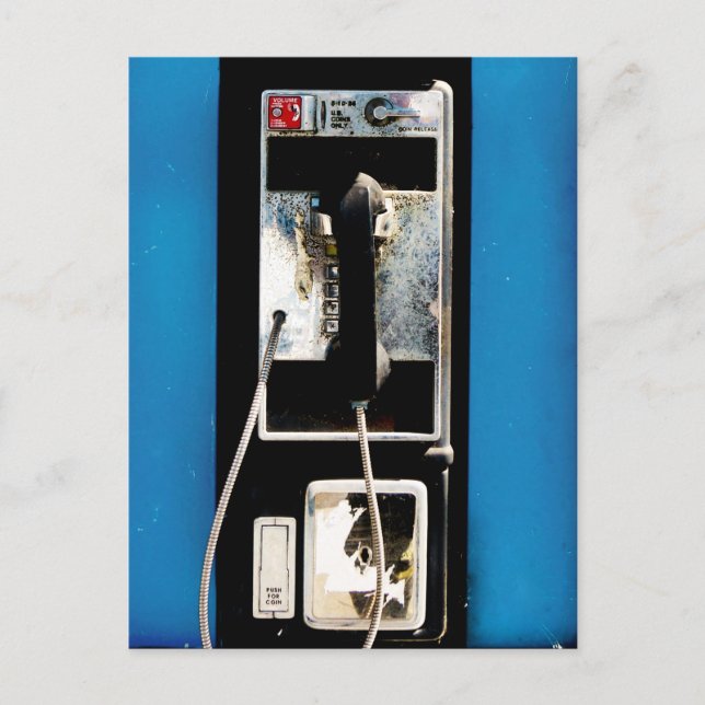 Old Pay Phone Postcard (Front)