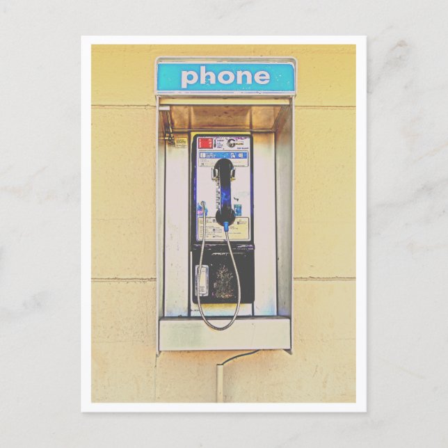 Old Pay Phone Postcard (Front)