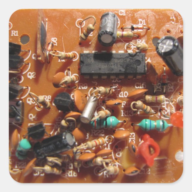 Old PC Board Square Sticker (Front)