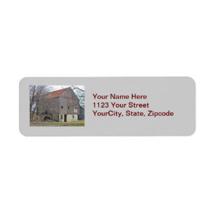 Old Pennsylvania Bank Barn Return Address Label