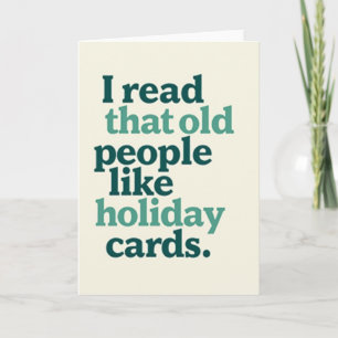 Old People Christmas Card