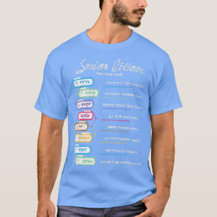Old People Elderly Texting Code Funny Senior Citiz T-Shirt