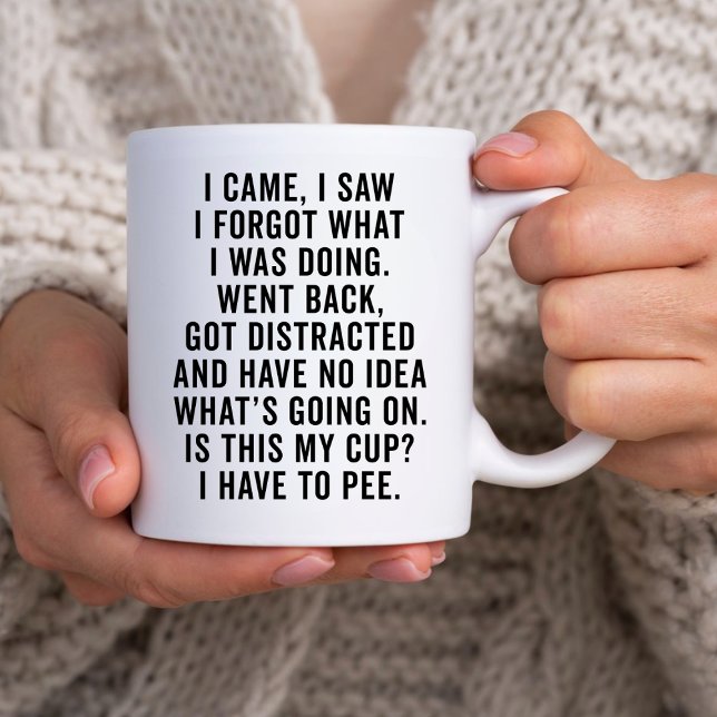 Old People, I Came I Saw I Forgot What I Was Doing Two-Tone Coffee Mug (Creator Uploaded)