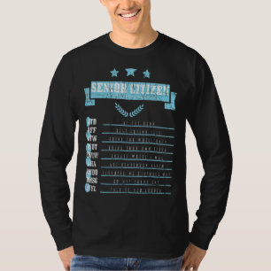 Old People Senior Citizen Texting Codes Distressed T-Shirt
