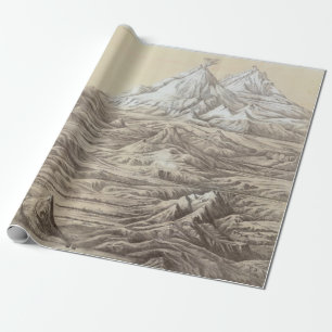 Old Peru Mountains Map (1865)  Wrapping Paper