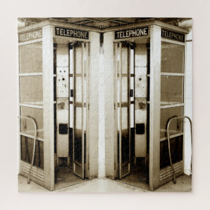 Old Phone Booths Photograph Jigsaw Puzzle