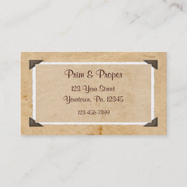 Old Photo Custom Photo Business Card (Front)