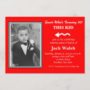 Old Photo Surprise Birthday Party Invitations
