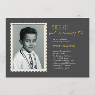 Old Photo Surprise Birthday Party Invitations