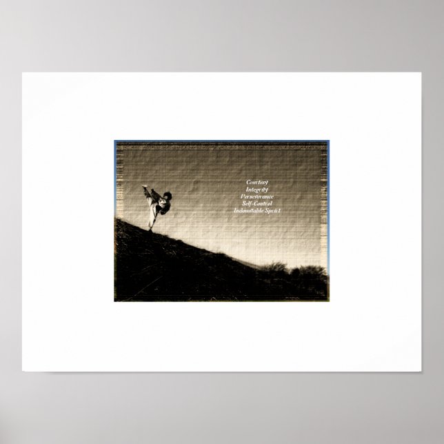 'Old photo' Taekwondo tenets poster (Front)