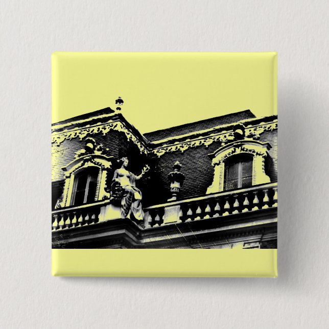Old Photo Versailles 15 Cm Square Badge (Front)