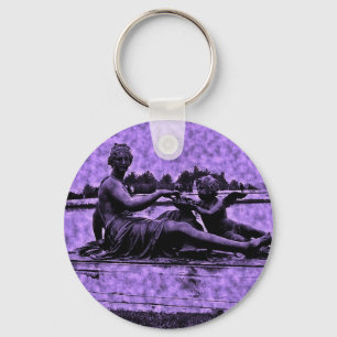 Old Photo Versailles Fountain Key Ring