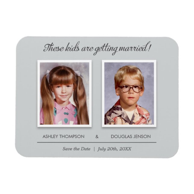 Old Photo Wedding Save the Date Magnet (Horizontal)