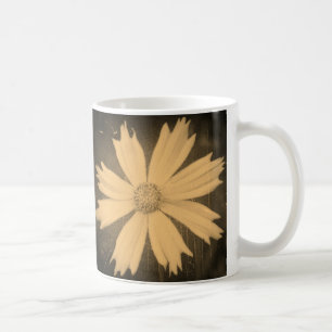 Old photo Yellow Cosmos Flower Close-up Coffee Mug