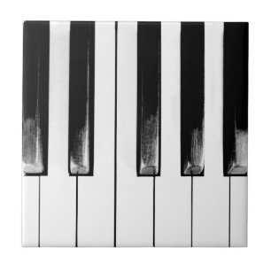 Old Piano Keys Ceramic Tile