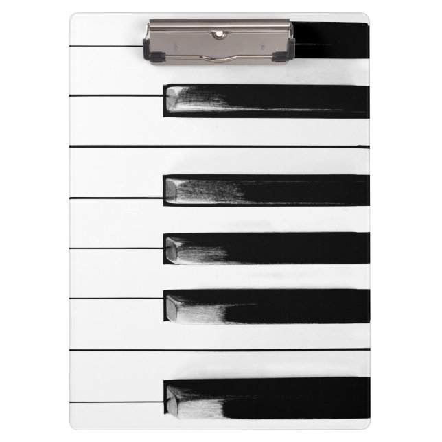 Old Piano Keys Clipboard (Front)