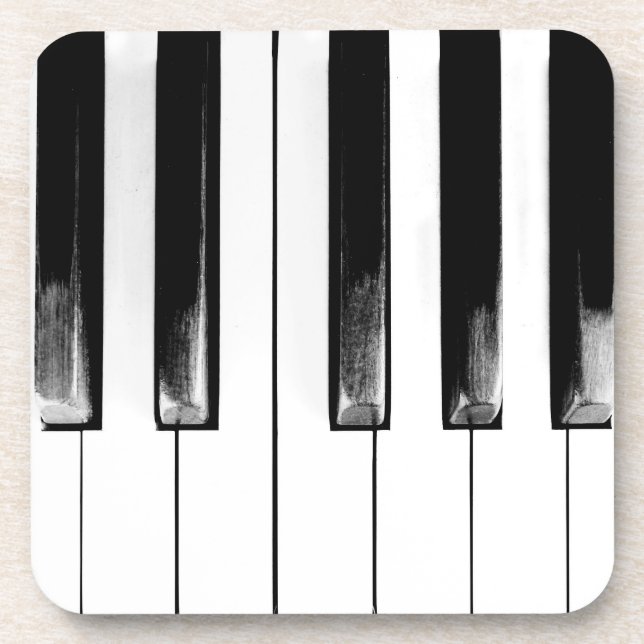 Old Piano Keys Coaster (Front)